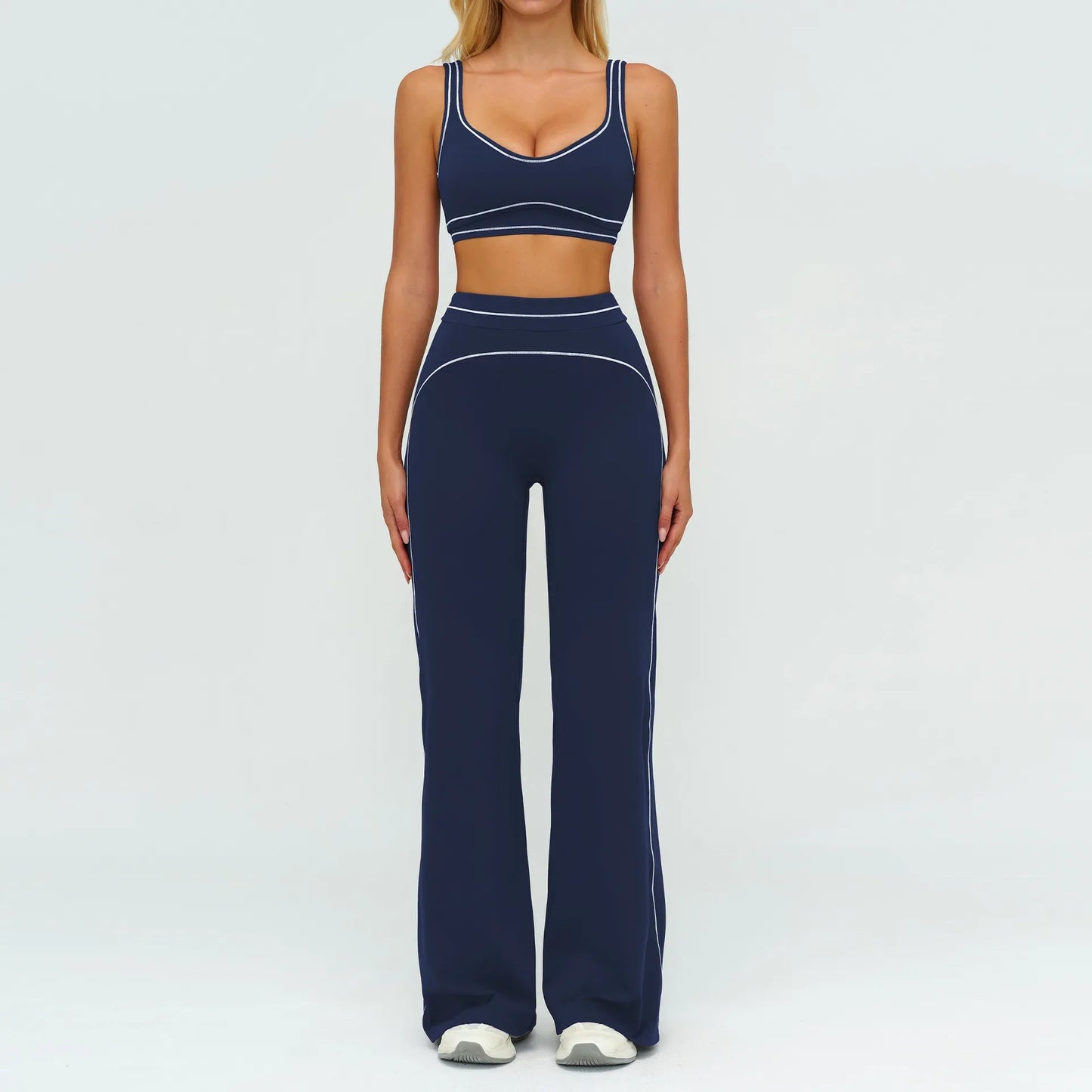 Women’s 2-Piece Fitness Yoga Set, Gym Running Tracksuit, Push-Up Sportswear Leggings, Athletic Workout Outfit