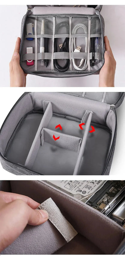 Waterproof Travel Cable Organizer Bag – Portable Digital Storage Pouch for Electronic Accessories