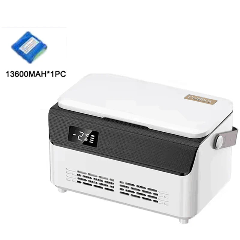 Double Insulin Mini Cooler Box – Portable Medicine Refrigerator with 13600mAh Battery for Travel & Car