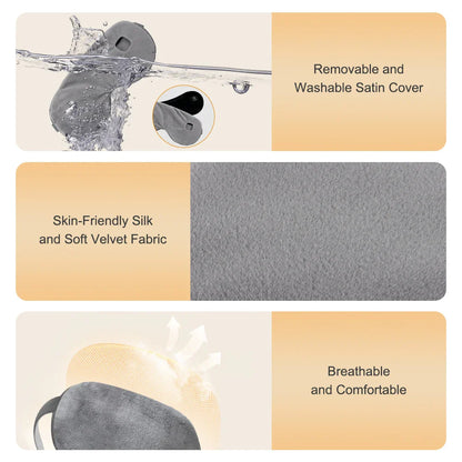 USB Heated Eye Mask with Vibration Massage – Relieve Eye Fatigue, Dry Eyes, and Promote Sleep for Home, Office & Travel