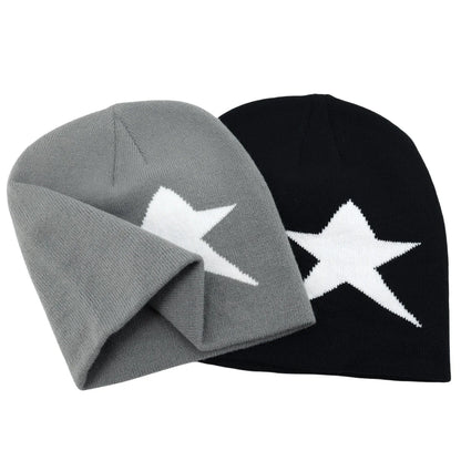 Y2K Letter Knitted Beanie Cap – Unisex Winter Autumn Warm Ski Skullcap, Hip Hop Streetwear Ear Cover Hat for Men & Women