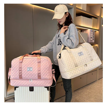 Short Trip Travel Bag – Large Capacity Waterproof Handbag with Dry & Wet Separation for Men & Women