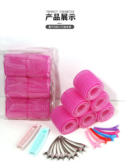 28pcs Hair Roller Set – 18 Plastic Self-Grip Curlers in 3 Sizes with 10 Metal Clips for DIY Hairdressing