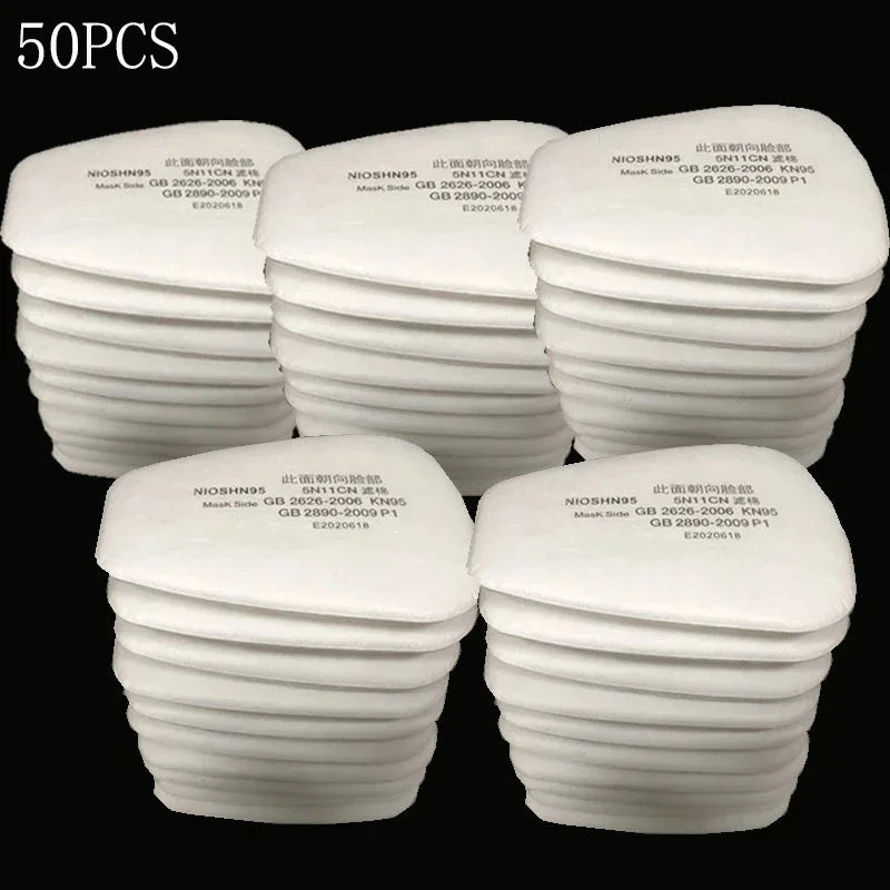 3M Gas Mask Respirator Filters – 6001, 6002, 6004, 6200, 6800, 7502 with 5N11 Cotton & 501 Dust Protection