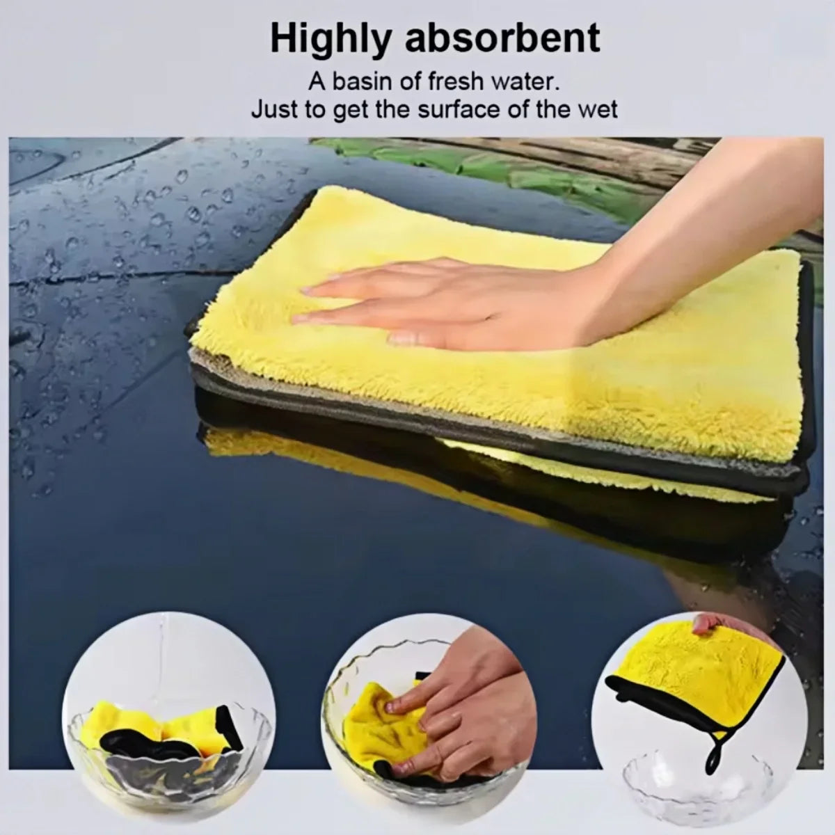 Car Nano Microfiber Cleaning Cloth Set (3–30pcs) – Ultra Soft Coral Fleece Towels for Car Wash, Detailing & Home Cleaning Use