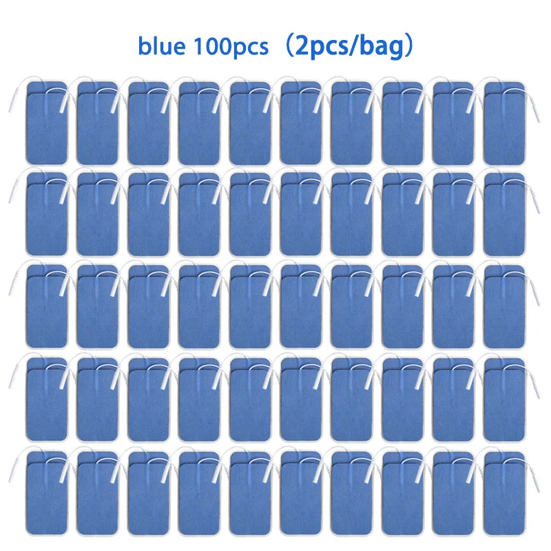 5×9cm Non-Woven Electrode Pads – 2mm Plug for TENS Muscle Stimulator & Acupuncture Machine, Gel Patch Accessories