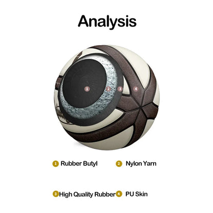 Veidoorn Official Size 7 Basketball — Brown Beige PU, 4-Layer Durable Outdoor Game Ball, Professional Quality