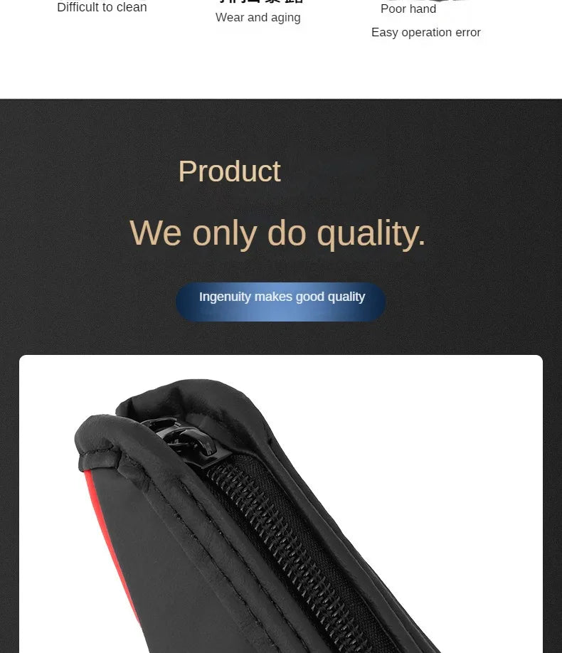 High-Quality Universal PU Leather Gear Shift Cover — Non-Slip, Wear-Resistant for Automatic Cars