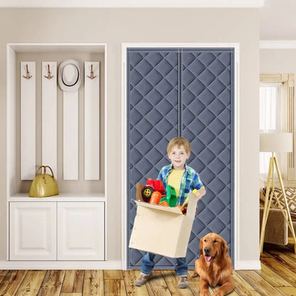 Stay Cozy with Autumn and Winter Self-Absorbing Cotton Door Curtains - Thermal Insulation and Cold Weather Protection