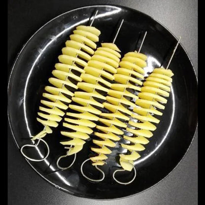 Whirlwind Potato Spiral Cutter – Creative Vegetable Slicer & Potato Tower Maker for Kitchen