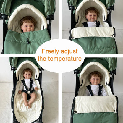 Universal Stroller Footmuff – Windproof, Waterproof & Thermal Warm, Compatible with YOYO & Bugaboo Strollers