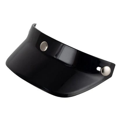 3 Snap-Button Universal Helmet Visor – Windproof Flip Shield for Open Face Motorcycles