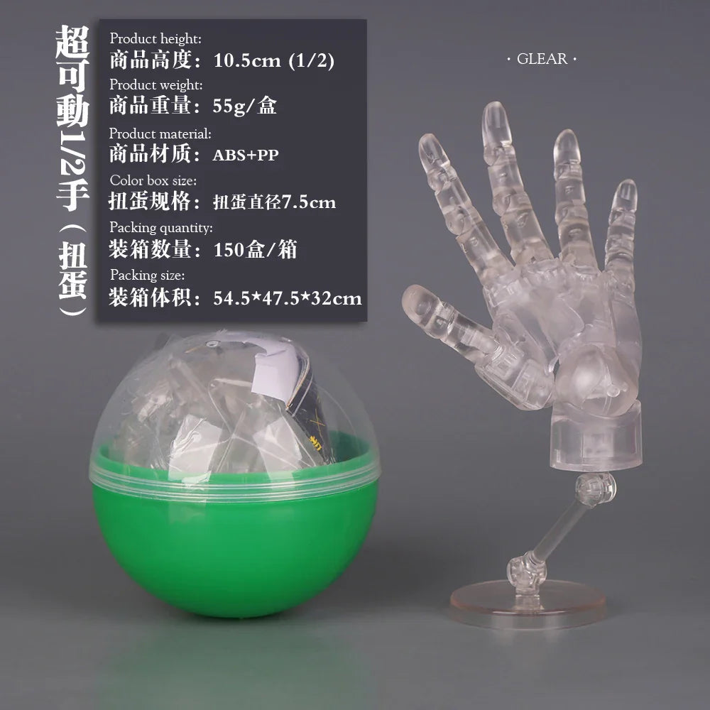 1/2 Palm Mini Articulated Action Figure – Movable Joint Anime Character Model for Artist Reference