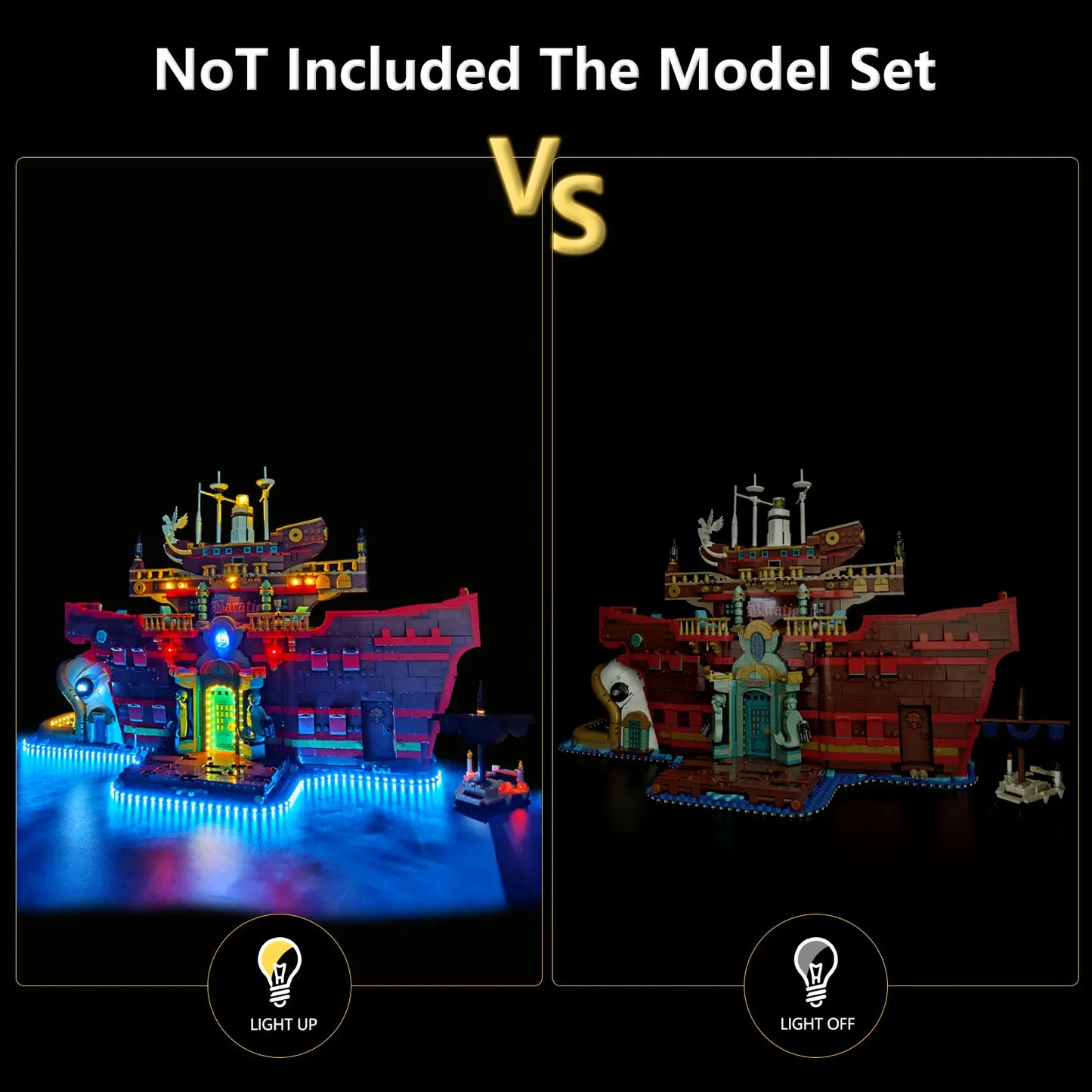 LYBMTWF LED Lighting Kit for Lego 75640 Floating Restaurant – (Bricks Not Included)