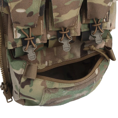 V5 FCPC Sport Vest Back Panel – Zippered Backplate with Expansion Bag & Triple Pouch for Airsoft Vest Plate Carrier Accessories
