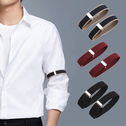 Elastic Adjustable Shirt Sleeve Garter for Men | Business Arm Band Sleeve Bracelet | Anti-Slip Cuff Holder Armband
