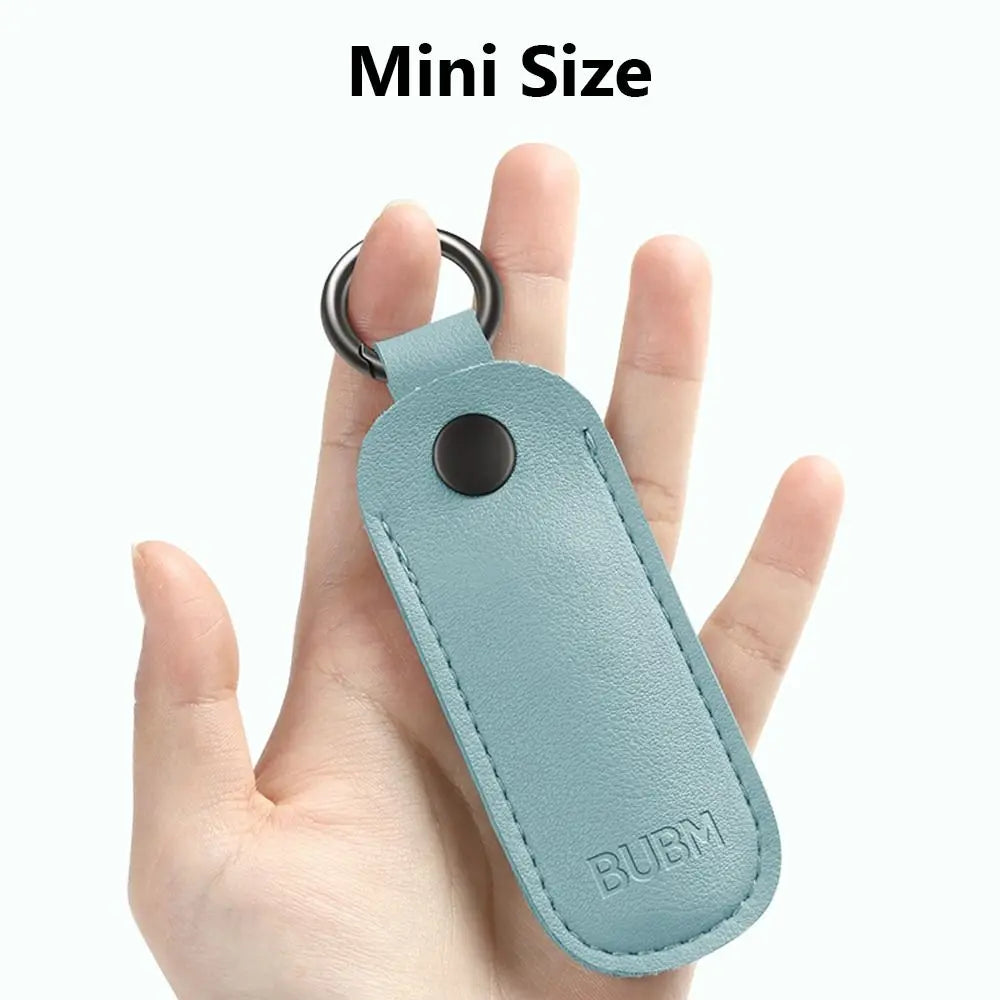 Leather USB Flash Drive Pouch — Protective Storage Case with Key Ring for U Disk, Memory Stick, and Digital Accessories