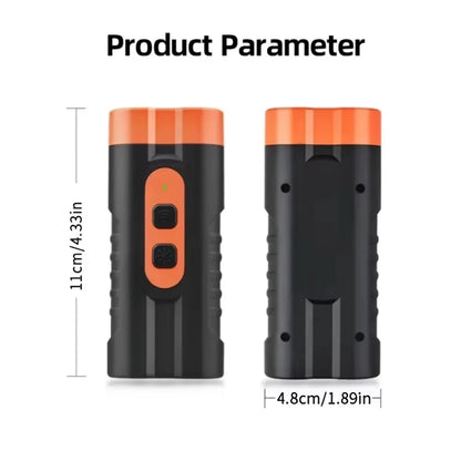 Ultrasonic Dog Repeller - Dual Head USB Rechargeable Anti-Bark Training Device with LED Flashlight