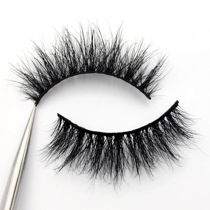 Visofree 3D Mink Eyelashes – Thick Handmade Full Strip Cruelty-Free False Lashes for Makeup M56