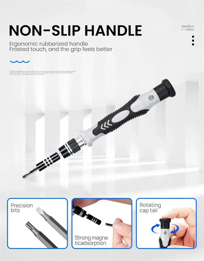115-in-1 Magnetic Precision Screwdriver Set – Professional Electronics Repair Tools for Laptop, Phone & PC Maintenance
