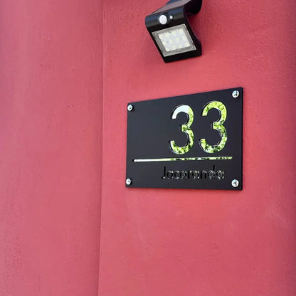 Personalized Large House Numbers Sign – Modern 3D Laser-Cut Acrylic Residential Street Number Plate