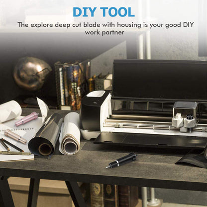 Replacement Cutting Blades for Cricut Maker & Explore Series – 30°/45°/60° Plotter Blades with Sturdy Housing