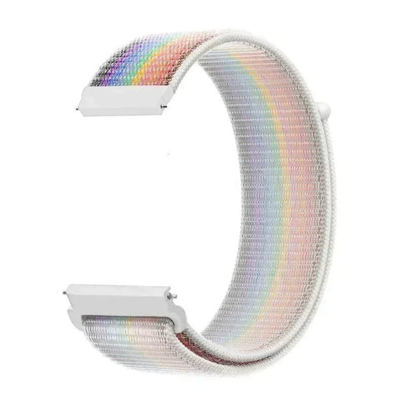 22mm Sport Nylon Loop Watch Band – Breathable Replacement Wristband for NORTH EDGE APACHE-46 Smartwatch, Durable Adjustable Strap