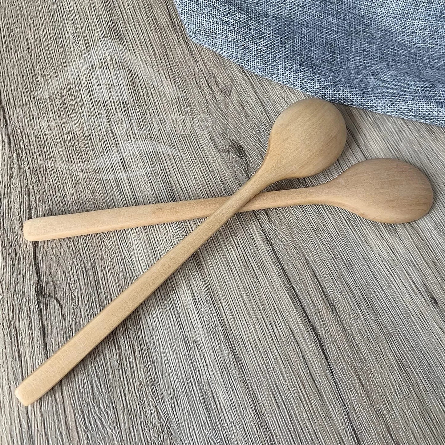 6-Piece Bamboo Wooden Spoon Set – 9” Korean Style Natural Wood Spoons for Soup, Cooking & Mixing