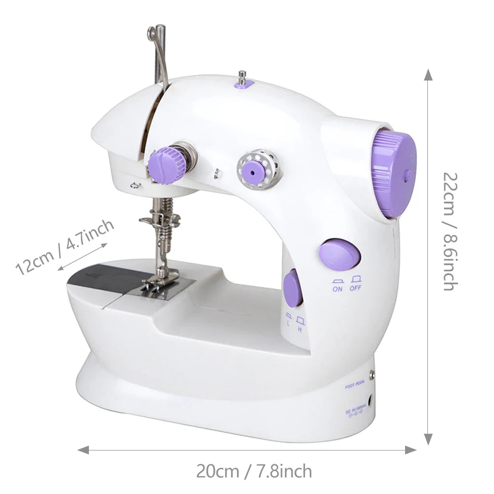 Portable Electric Household Sewing Machine | Beginner-friendly with Light and Speed Control - DIY Home Sewing Accessories