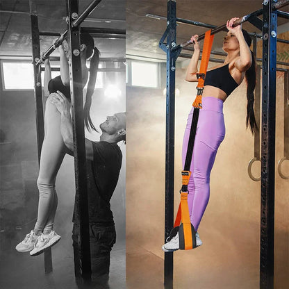 Pull-Up Assist Band with Elastic Rope – Home Fitness Power Trainer for Men, Latex Resistance Pull Bar