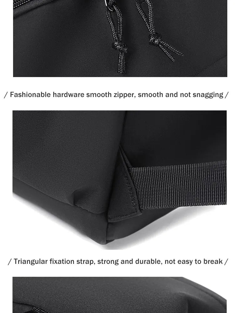 15 Inch Polyester Waterproof Men’s Backpack – Simple, Fashionable Student & Couple Computer Bag