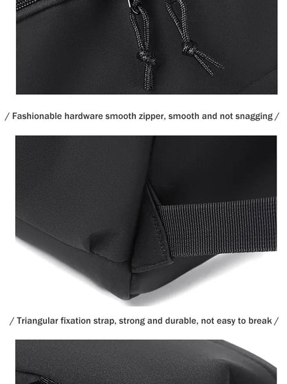 15 Inch Polyester Waterproof Men’s Backpack – Simple, Fashionable Student & Couple Computer Bag