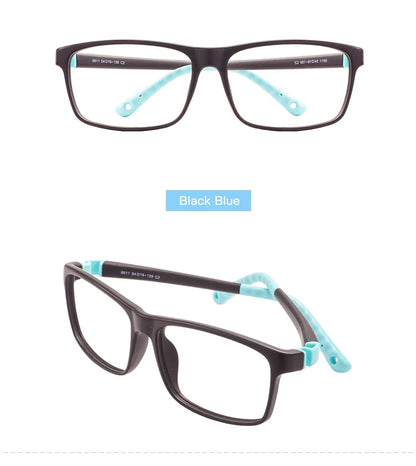Colorful TR90 Rectangular Full-Rim Glasses Frame – Flexible, Comfortable & Durable Optical Frame for Boys and Girls Prescription Lenses
