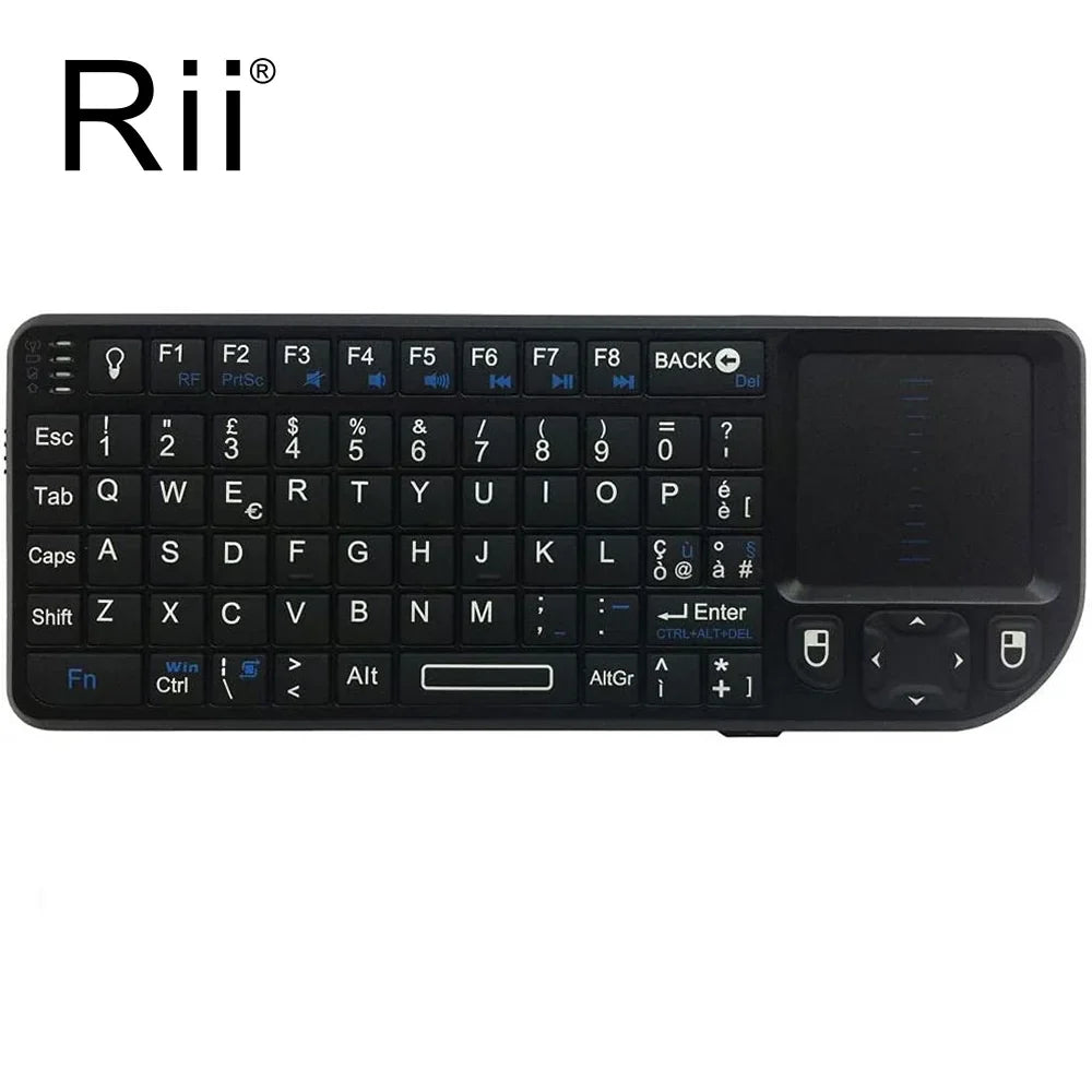 Rii X1 2.4GHz Mini Wireless Keyboard with TouchPad – English/ES/FR Layout for Android TV Box, PC & Laptop