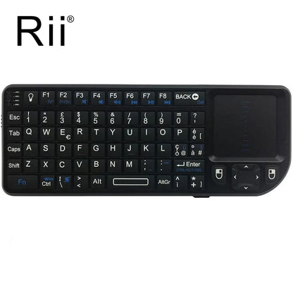 Rii X1 2.4GHz Mini Wireless Keyboard with TouchPad – English/ES/FR Layout for Android TV Box, PC & Laptop