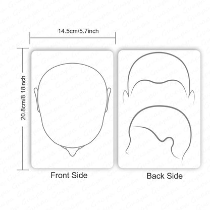 Silicone Practice Skin for Permanent Makeup — Double-Sided Latex Sheet with Brows Design for Hair Stroke Training