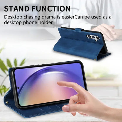Samsung Galaxy Flip Wallet Case - Leather Card Slot Protective Cover