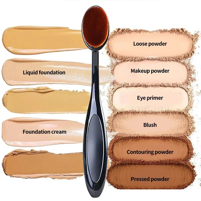 Large Toothbrush Shape Foundation Brush Set (1/2/5/10PCS) – Even Makeup Application Tool for Cream & Powder Cosmetics
