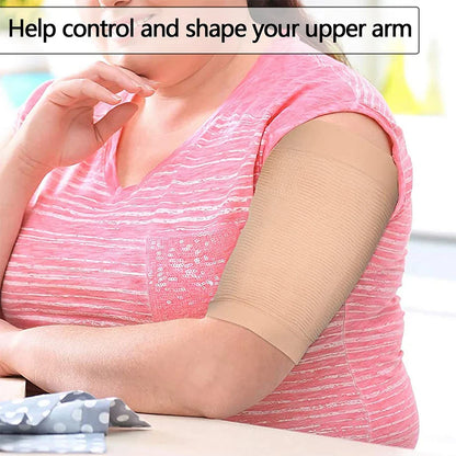 Women’s Arm Slimming Compression Sleeves – Upper Arm Shaper Wrap for Toning & Support