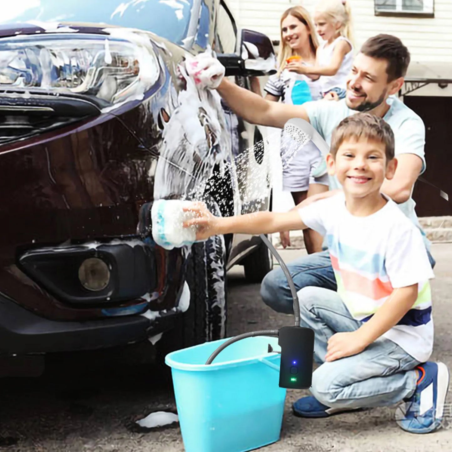 2023 Portable Electric Camping Shower – 4400mAh USB Rechargeable, 2 Flow Modes with Battery Display, 8.2ft Hose