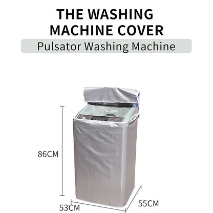 Waterproof Polyester Washing Machine Cover – Dustproof Top Load Dryer Protector with Sunproof Silver Coating
