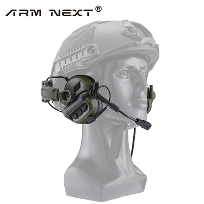 ARM NEXT F10 Tactical Headset — Noise-Canceling Hunting & Shooting Headphones with Brackets, Compatible with Wendy M-LOK ARC Helmet