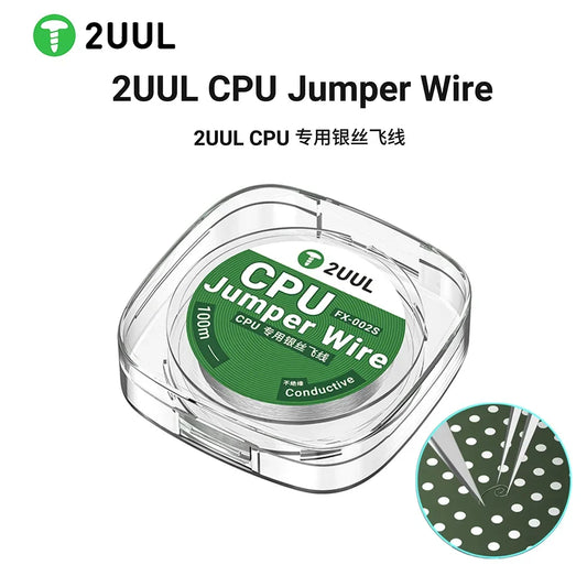 2UUL FX-002S CPU Silver Wire – 100m High-Conductivity Flying Line for Mobile Phone Repair and CPU Point Connections