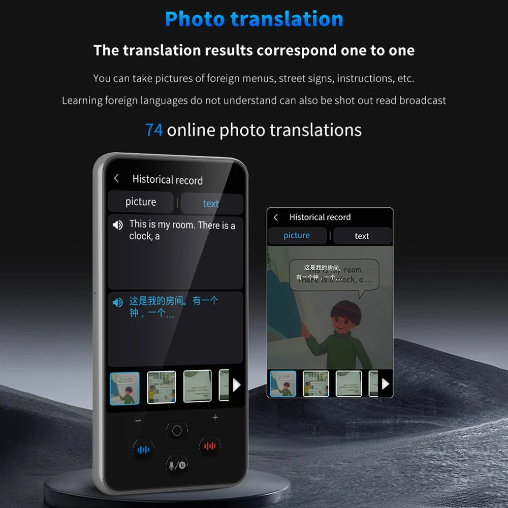 S85 Pro Language Translator Device – 138 Languages, Voice & Video Recording, Offline Translation, 8GB, 2000mAh