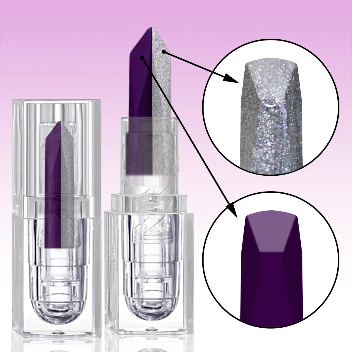 Purple Color-Changing Moisturizing Lipstick – Red Rose Temperature Sensitive Refillable Cosmetic