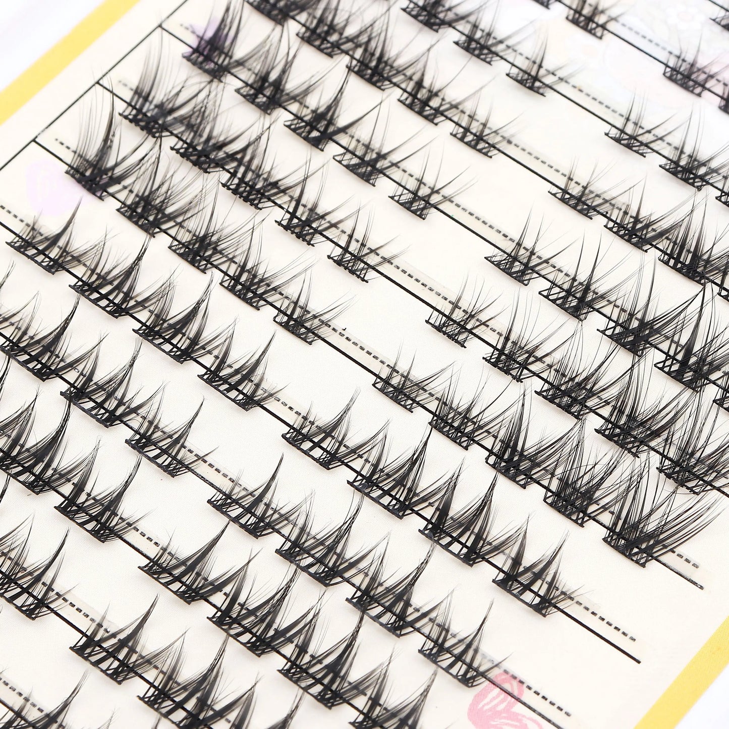 Individual Lash Extensions Kit – DIY Cluster Eyelash Book, False Lashes for Home Makeup