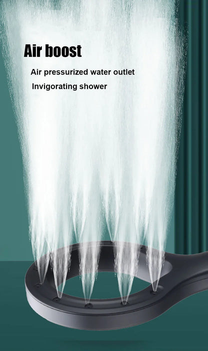 Ring-Shaped Handheld Shower Head – ABS Large Panel, Water-Saving Anti-Blocking High Pressure Nozzle for Bathroom