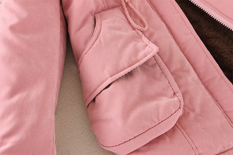 2024 Women's Winter Cotton Jacket – Slim Fit Hooded Parka, Embroidered Padded Warm Casual Overcoat