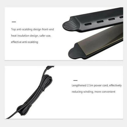 Hair Straightener with Four-gear Temperature, Ceramic Tourmaline Ionic Flat Iron for Women, Wide Panel Design