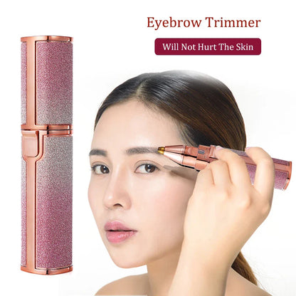 2-in-1 Rechargeable Electric Epilator & Eyebrow Trimmer – Mini Painless Hair Removal Razor for Body, Face & Lips